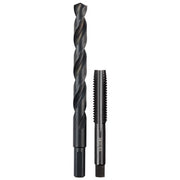 Milwaukee High Carbon Steel SAE SAE 1/2-13 NC Flute Plug Tap & 27/64 Drill Bit Plug Tap and Drill Bi