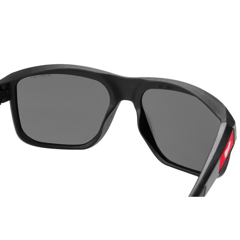 Milwaukee Full Frame Safety Glasses Silver Mirror Lens Black Frame 1 pair