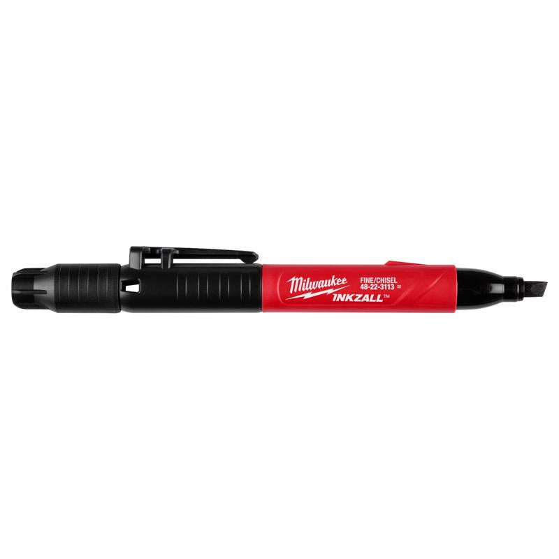 Milwaukee Black Fine and Chisel Tips Jobsite Marker