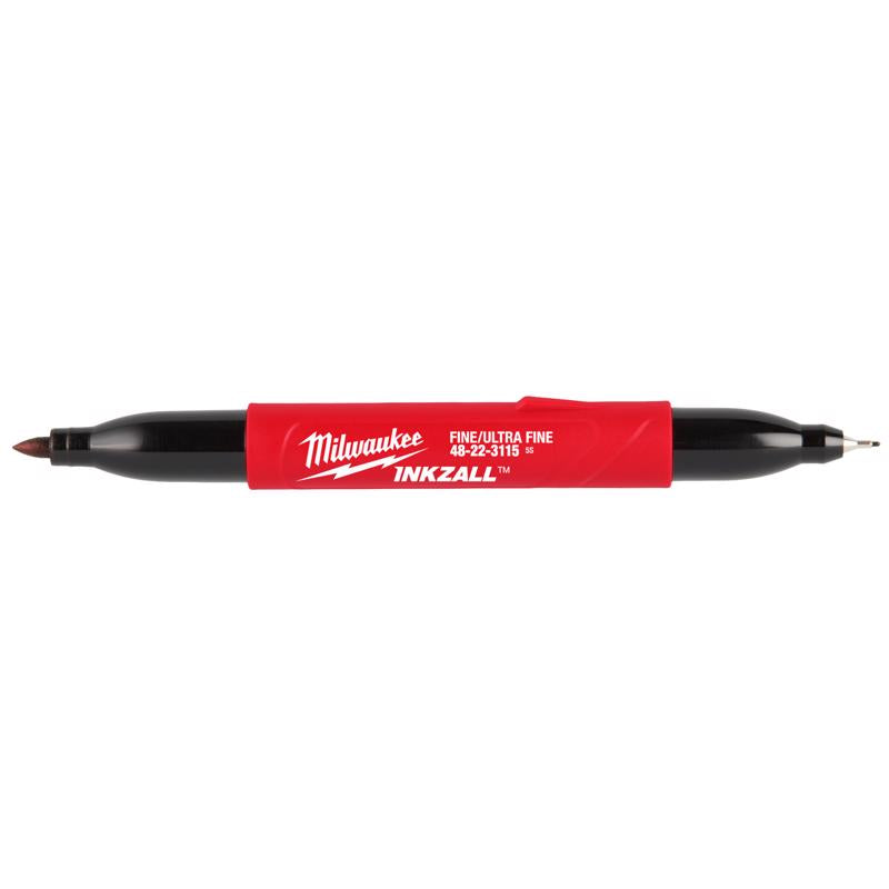 Milwaukee Inkzall Black Ultra Fine and Fine Tips Jobsite Marker