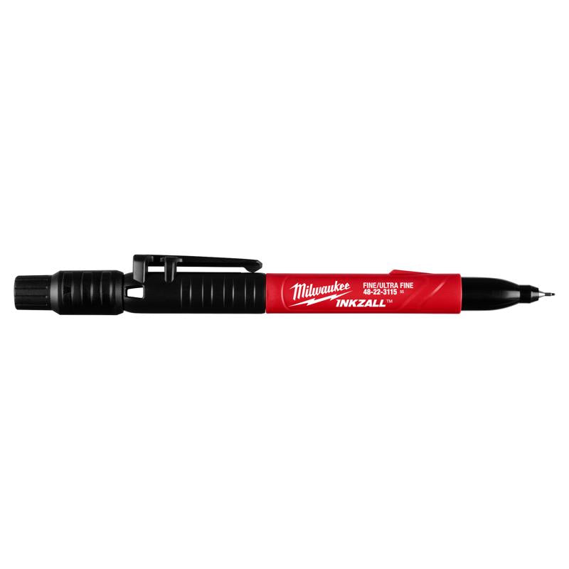 Milwaukee Inkzall Black Ultra Fine and Fine Tips Jobsite Marker