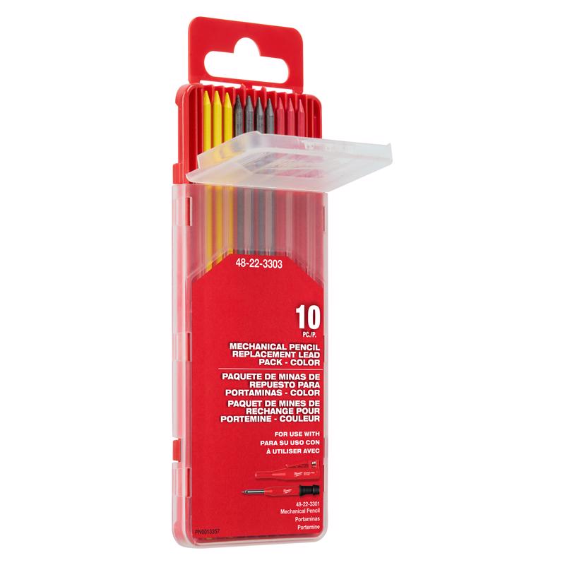 Milwaukee 5.625 in. L Pencil Replacement Leads Assorted 10 pc