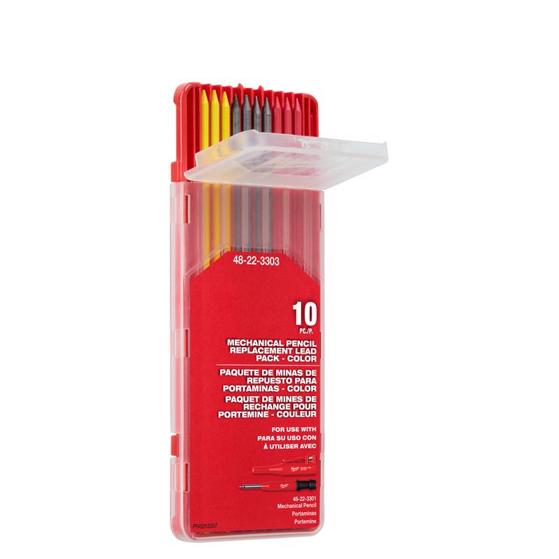 Milwaukee 5.625 in. L Pencil Replacement Leads Assorted 10 pc