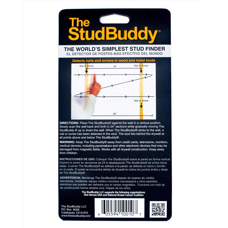 The StudBuddy 5.5 in. L X 1 in. W Magnetic Stud Finder 2 in.
