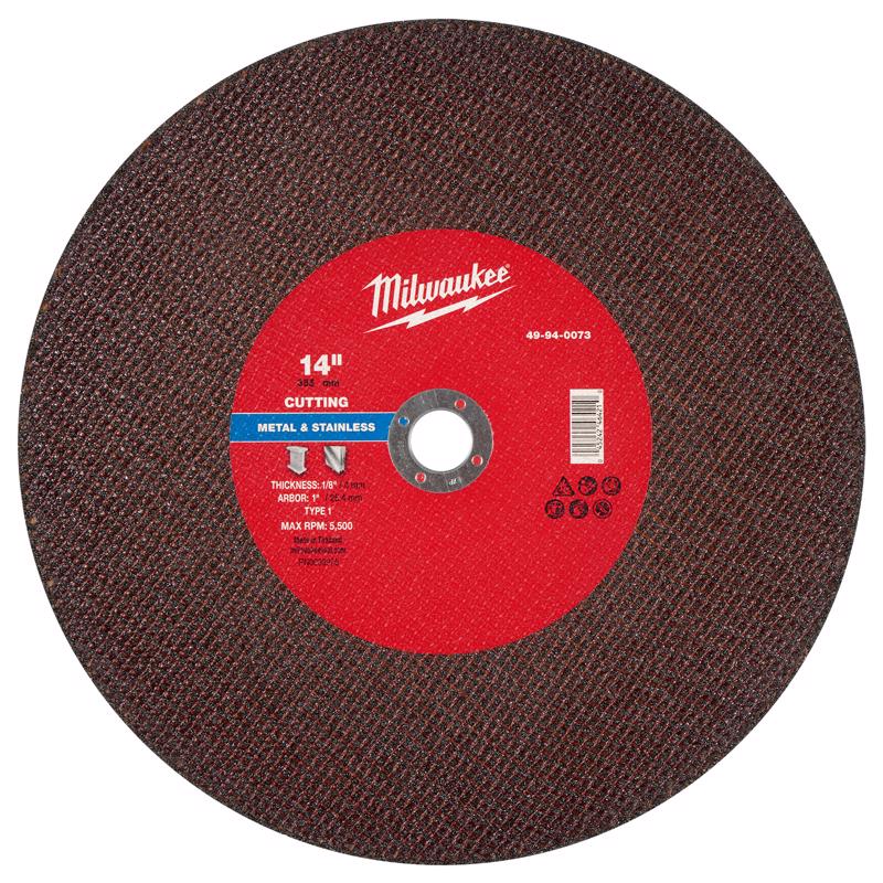 Milwaukee 14 in. D X 1 in. X 1/8 in. thick Metal Cut-Off Wheel