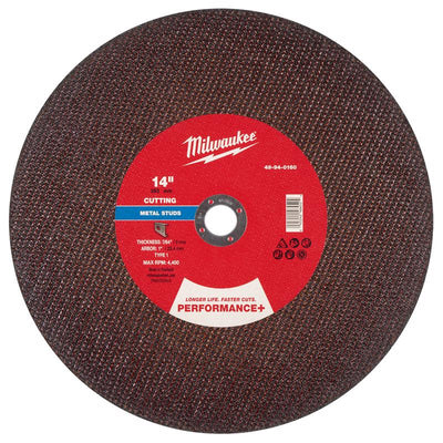 Milwaukee 14 in. D X 1 in. X 7/64 in. thick Metal Cutting Wheel