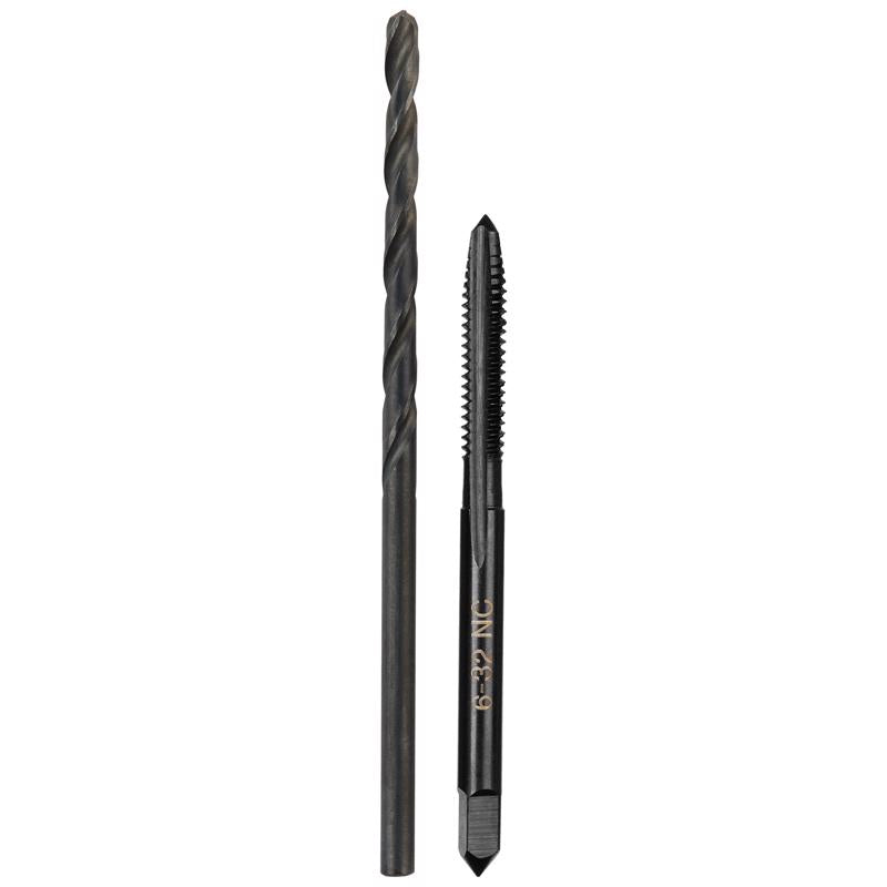 Milwaukee High Carbon Steel SAE SAE 6-32 NC Straight Flute Plug Tap & #36 Drill Bit Plug Tap and Dri