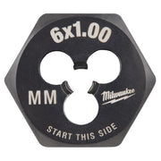 Milwaukee High Carbon Steel Metric Hexagon Die M6-1.0 mm