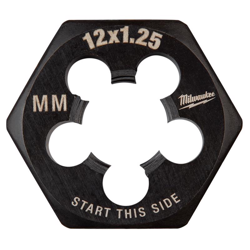 Milwaukee High Carbon Steel Metric Hexagon Die M12-1.25 mm
