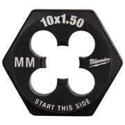 Milwaukee High Carbon Steel Metric Hexagon Die M10-1.5 mm