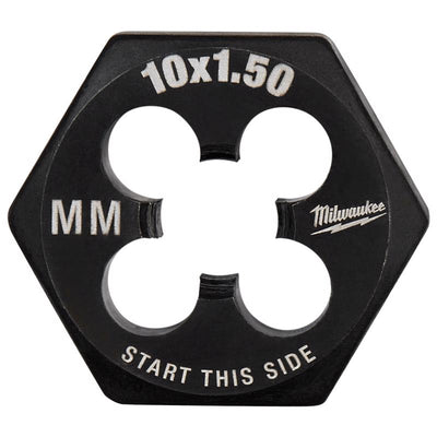 Milwaukee High Carbon Steel Metric Hexagon Die M10-1.5 mm