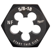 Milwaukee High Carbon Steel SAE Hexagon Die 5/8-18 NF