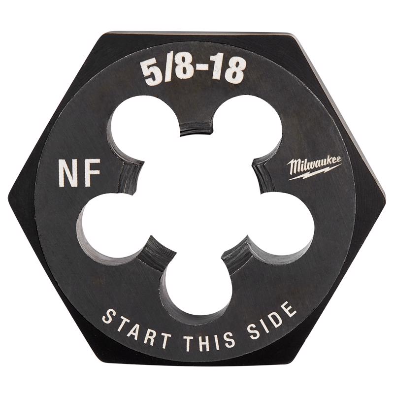 Milwaukee High Carbon Steel SAE Hexagon Die 5/8-18 NF