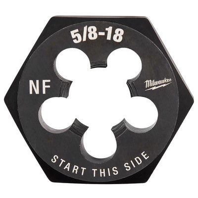 Milwaukee High Carbon Steel SAE Hexagon Die 5/8-18 NF