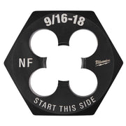 Milwaukee High Carbon Steel SAE Hexagon Die 9/16-18 NF