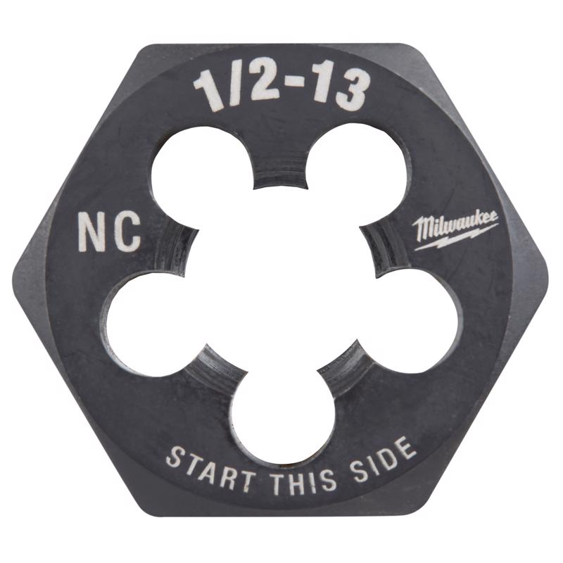 Milwaukee High Carbon Steel SAE Hexagon Die 1/2-13 NC