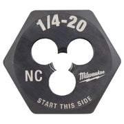 Milwaukee High Carbon Steel SAE Hexagon Die 1/4-20 NC