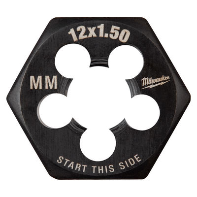 Milwaukee High Carbon Steel Metric Hexagon Die M12-1.5 mm