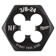 Milwaukee High Carbon Steel SAE Hexagon Die 3/8-24 NF