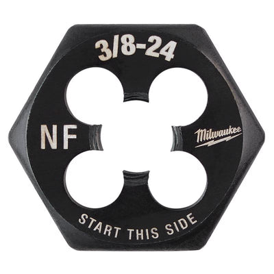 Milwaukee High Carbon Steel SAE Hexagon Die 3/8-24 NF