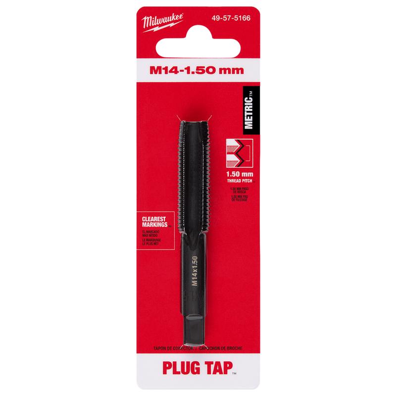 Milwaukee High Carbon Steel Metric Straight Plug Tap M14-1.5 mm