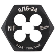Milwaukee High Carbon Steel SAE Hexagon Die 5/16-24 NF