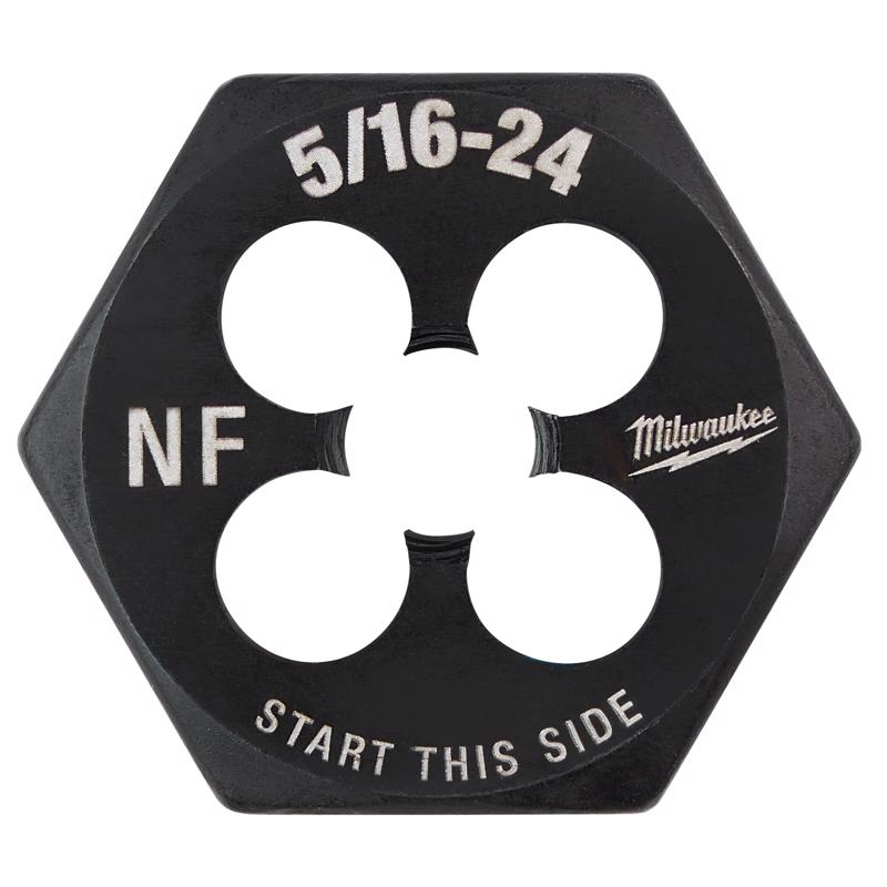 Milwaukee High Carbon Steel SAE Hexagon Die 5/16-24 NF