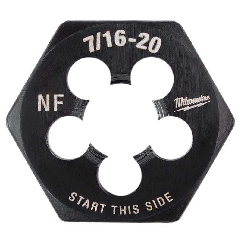 Milwaukee High Carbon Steel SAE Hexagon Die 7/16-20 NF