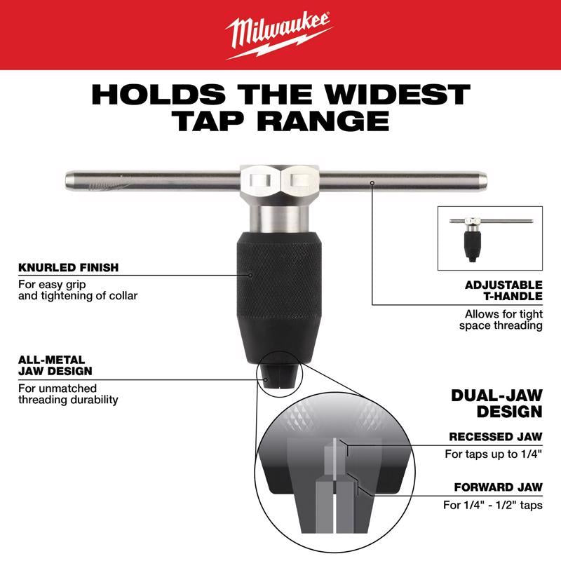 Milwaukee T-Handle T-Handle Tap Wrench 1/4  1/2 in.