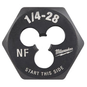 Milwaukee High Carbon Steel SAE Hexagon Die 1/4-28 NF