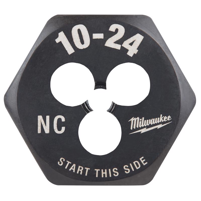 Milwaukee High Carbon Steel SAE Hexagon Die 10-24 NC
