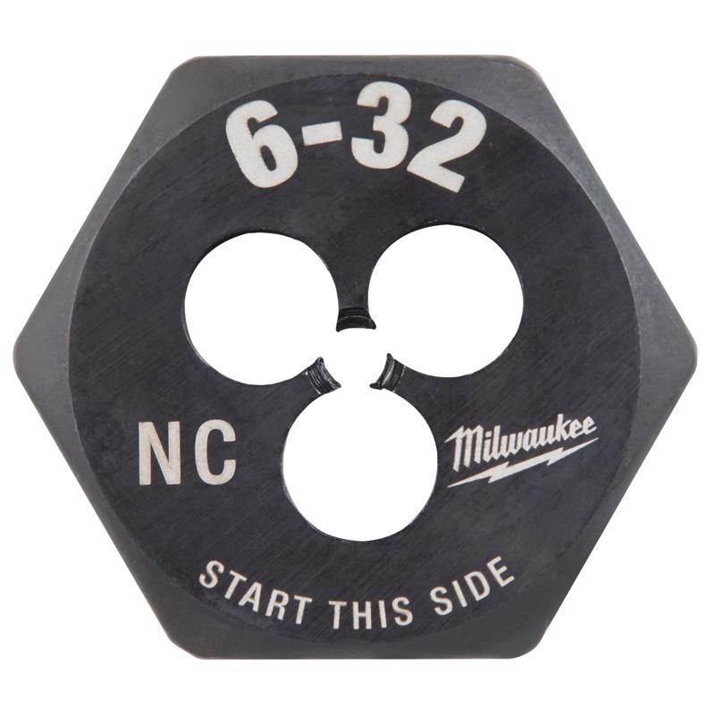 Milwaukee High Carbon Steel SAE Hexagon Die 6-32 NC