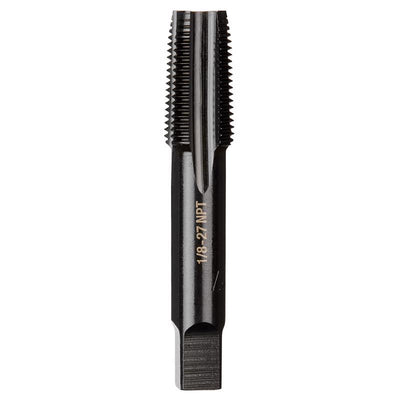 Milwaukee High Carbon Steel SAE Straight Taper Tap 1/8-27 NPT