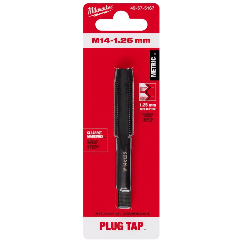 Milwaukee High Carbon Steel Metric Straight Plug Tap M14-1.25 mm