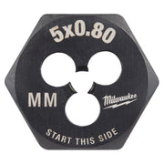 Milwaukee High Carbon Steel Metric Hexagon Die M5-0.8 mm