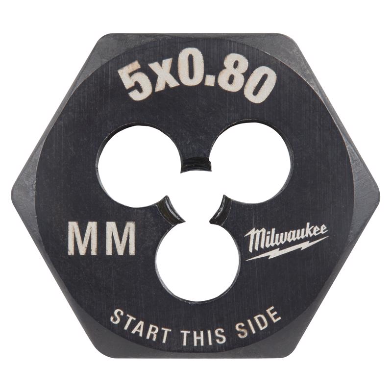 Milwaukee High Carbon Steel Metric Hexagon Die M5-0.8 mm
