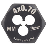 Milwaukee High Carbon Steel Metric Hexagon Die M4-0.7 mm