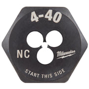 Milwaukee High Carbon Steel SAE Hexagon Die 4-40 NC