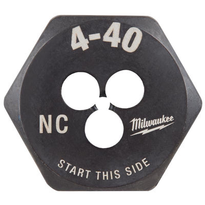 Milwaukee High Carbon Steel SAE Hexagon Die 4-40 NC