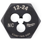 Milwaukee High Carbon Steel SAE Hexagon Die 12-24 NC