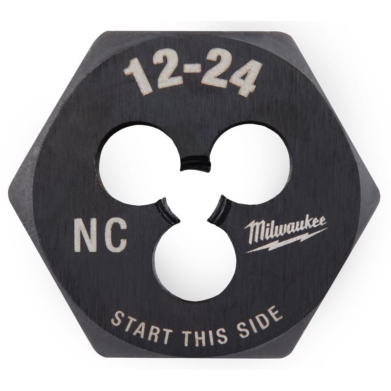 Milwaukee High Carbon Steel SAE Hexagon Die 12-24 NC