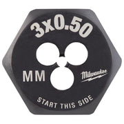 Milwaukee High Carbon Steel Metric Hexagon Die M3-0.5 mm