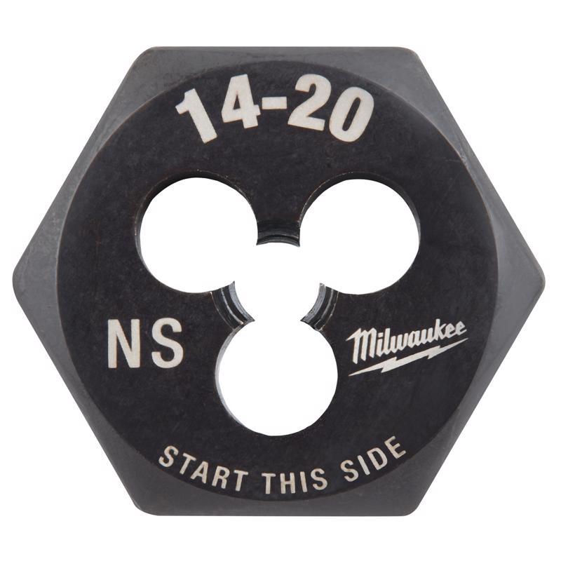 Milwaukee High Carbon Steel SAE Hexagon Die 14-20 NS