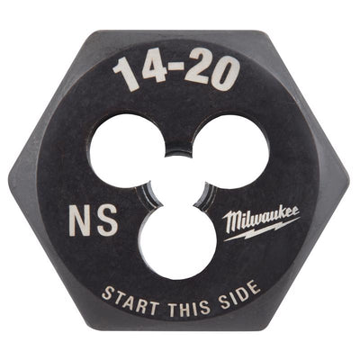 Milwaukee High Carbon Steel SAE Hexagon Die 14-20 NS