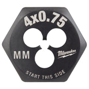 Milwaukee High Carbon Steel Metric Hexagon Die M4-0.75 mm