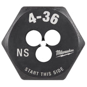 Milwaukee High Carbon Steel SAE Hexagon Die 4-36 NS