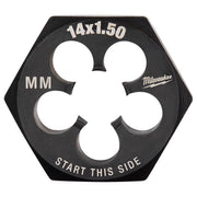 Milwaukee High Carbon Steel Metric Hexagon Die M14-1.5 mm