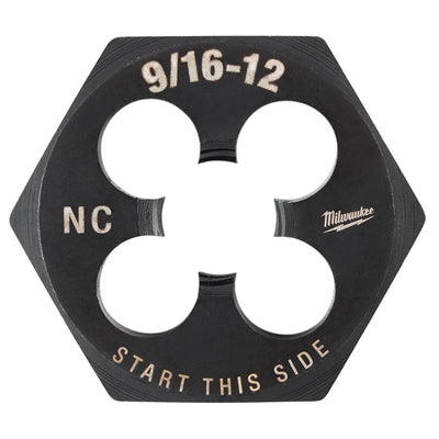 Milwaukee High Carbon Steel SAE Hexagon Die 9/16-12 NC
