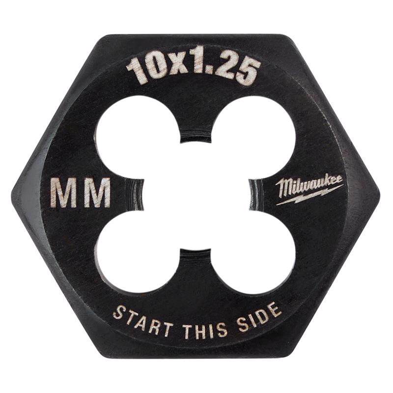 Milwaukee High Carbon Steel Metric Hexagon Die M10-1.25 mm