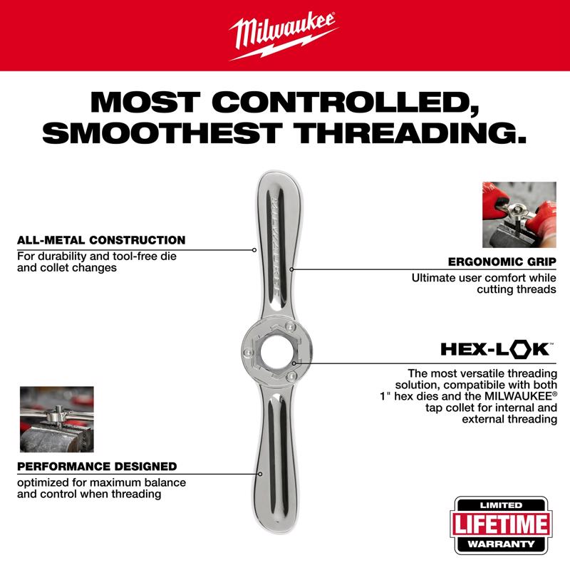 Milwaukee Tap and Die Handle w/Collet 1/4-1/2 in.